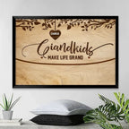 grandkids make life grand photo keepsake poster grandparents day gift