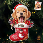 Custom Photo Happy Howlidays With All Our Love - Dog & Cat Personalized Custom Ornament - Acrylic, Wood Custom Shaped - Christmas Gift For Pet Owners, Pet Lovers 682414 - DiyGiftly