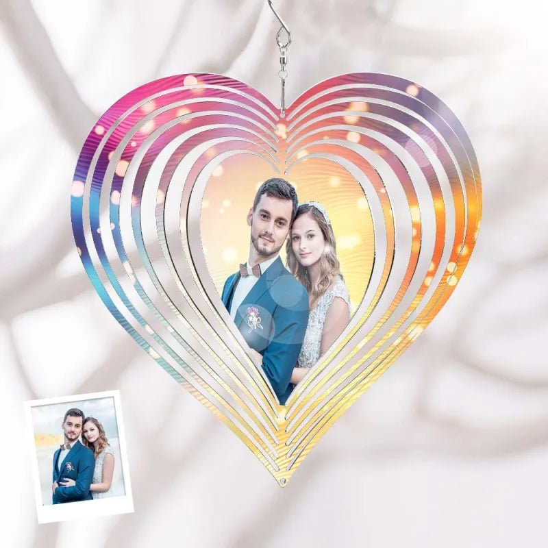 custom photo keepsake wind spinner chime for porch decor