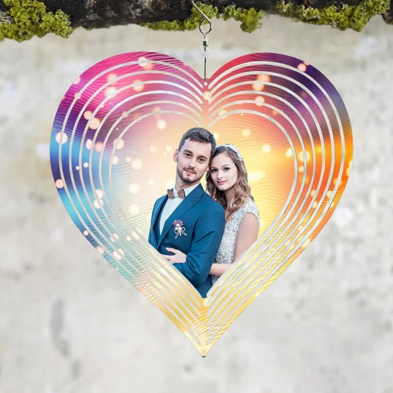 blooming garden custom photo keepsake wind spinner chime for porch decor