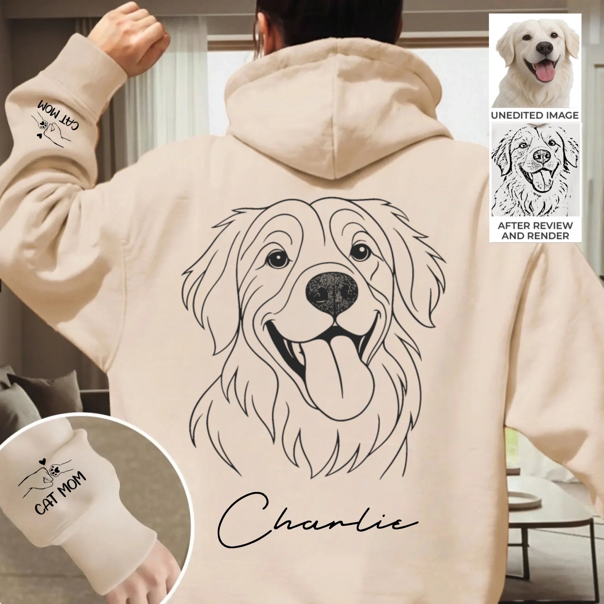 Custom Photo Hoodie with Sleeve Design – Personalized Forever My Fur Baby Hoodie, Birthday Gift for Dog Lovers, Dog Mom & Dog Dad, Custom Pet Photo Hoodie for Pet Parents 1072480 - 1072497 - DiyGiftly