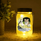 personalized cat photo mason jar light glowing memorial loss of cat gift