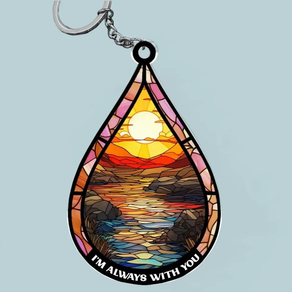 Custom Photo I'm Always With You - Personalized Custom Shaped Acrylic Keychain 677420 - DiyGiftly