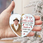 Custom Photo I'm Always With You - Personalized Heart Shaped Glass Ornament 688161 - DiyGiftly