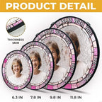 Custom Photo In Every Heartbeat, Your Love Lives On - Memorial Personalized Custom Stained Glass Window Hanging Suncatcher - Sympathy Gift For Family Members 666934 - DiyGiftly