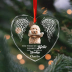 Personalized Photo Glass Ornament Christmas Sympathy Gift for Loss of Dog