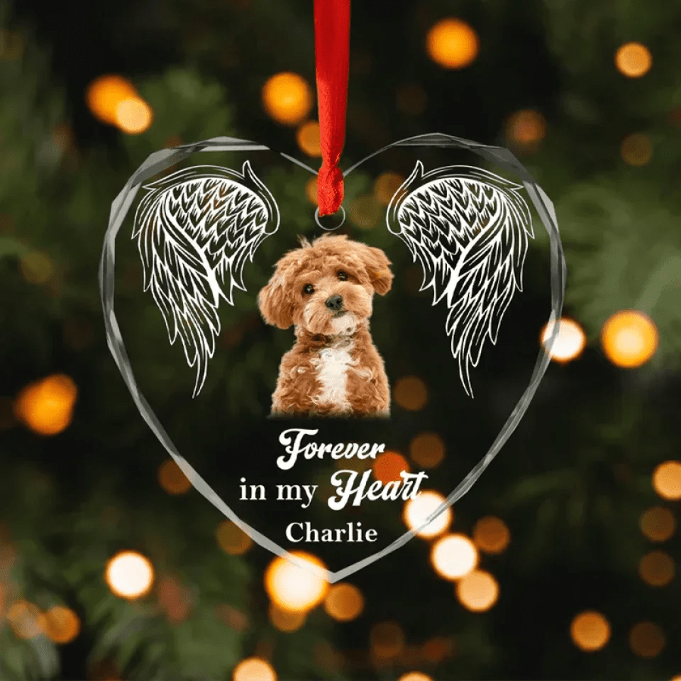 Crystal Glass Glass Ornament Personalized Photo Light Catching Keepsake