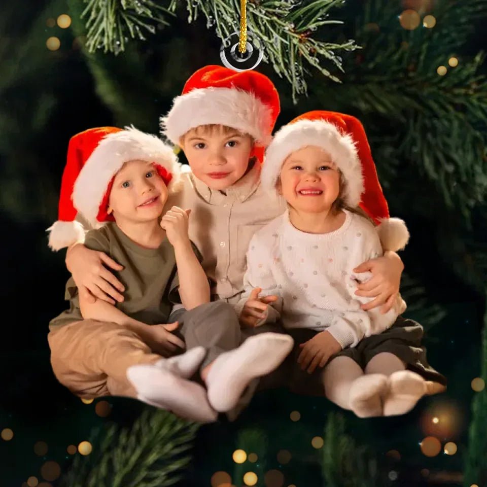 Custom Photo Keep Calm And Have A Merry Christmas - Family Personalized Custom Ornament - Acrylic Custom Shaped - Christmas Gift For Family Members, Siblings, Brothers, Sister 684925 - DiyGiftly
