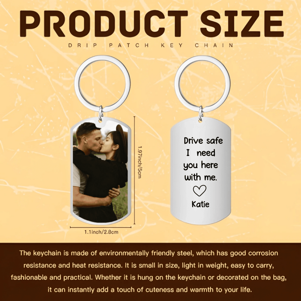 Custom Photo Keychain Gift – Personalized Picture Keyring for Boyfriend, Husband,Girlfriend,Wife Anniversary & Valentine’s Day Gift 1083901 - 1083909 - DiyGiftly