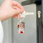 Personalized Cat Memorial Keychain Custom Photo Keepsake Loss of Gift