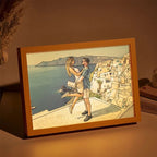Custom Photo Lamp Personalized Line Art Light Valentine's Day Gift for Her - DiyGiftly