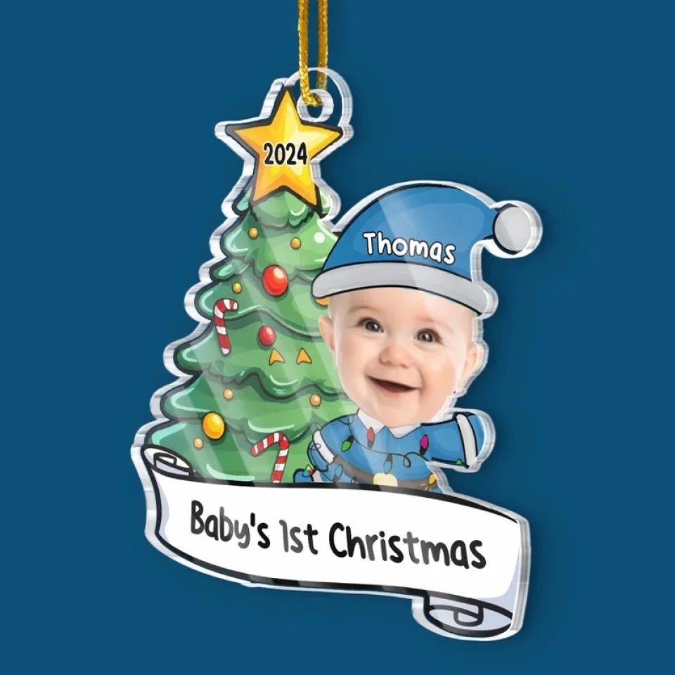 Custom Photo Let's Rock Around The Christmas Tree And Make Merry Memories - Family Personalized Custom Ornament - Acrylic Custom Shaped - Christmas Gift For Baby Kids, Newborn Baby 671397 - DiyGiftly