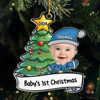 Custom Photo Let's Rock Around The Christmas Tree And Make Merry Memories - Family Personalized Custom Ornament - Acrylic Custom Shaped - Christmas Gift For Baby Kids, Newborn Baby 671397 - DiyGiftly