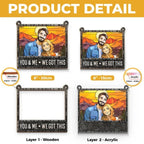 Custom Photo Life Is Better With You By My Side - Couple Personalized Window Hanging Suncatcher - Gift For Husband Wife, Anniversary 666767 - DiyGiftly