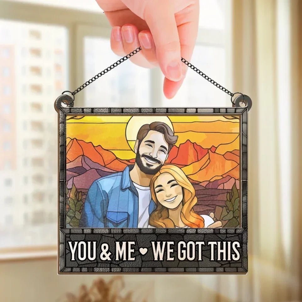 Custom Photo Life Is Better With You By My Side - Couple Personalized Window Hanging Suncatcher - Gift For Husband Wife, Anniversary 666767 - DiyGiftly