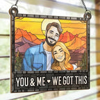 Custom Photo Life Is Better With You By My Side - Couple Personalized Window Hanging Suncatcher - Gift For Husband Wife, Anniversary 666767 - DiyGiftly