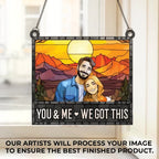 Custom Photo Life Is Better With You By My Side - Couple Personalized Window Hanging Suncatcher - Gift For Husband Wife, Anniversary 666767 - DiyGiftly