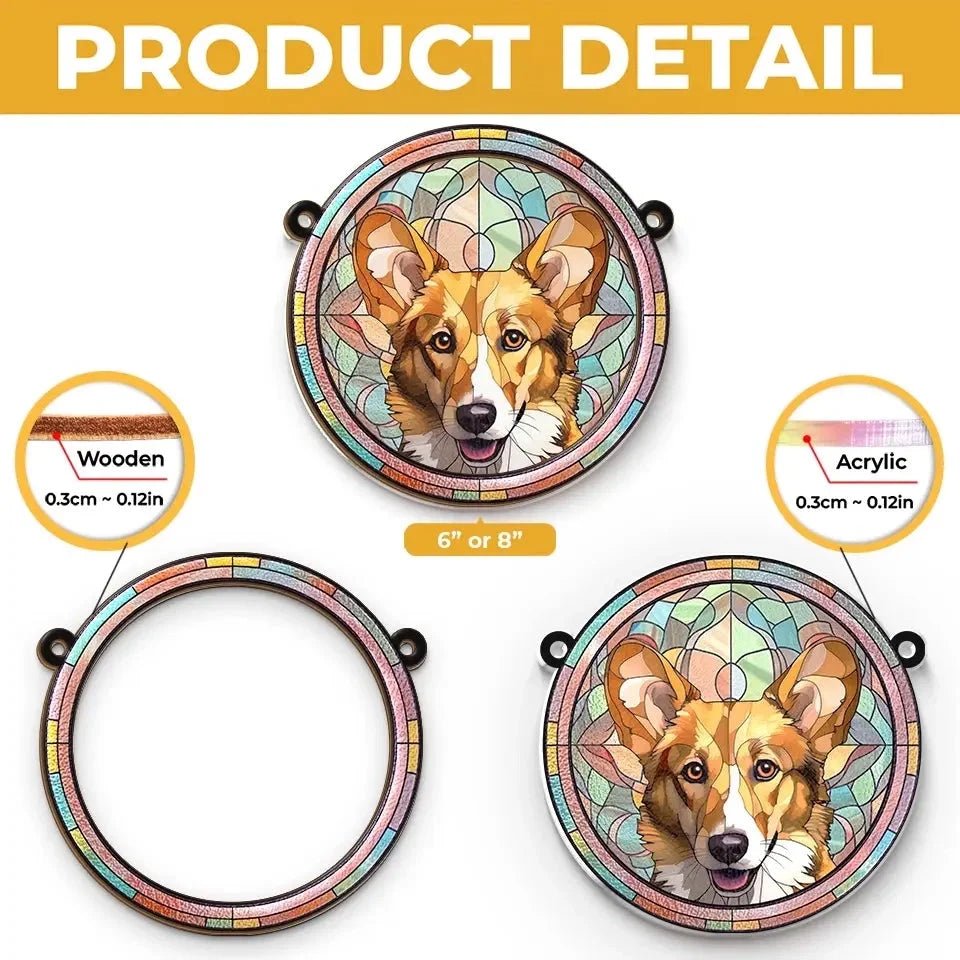 Custom Photo Life Is Simply Better With A Furry Friend Around - Memorial Personalized Window Hanging Suncatcher Ornament - Christmas Gift, Sympathy Gift For Pet Owners, Pet Lovers 665633 - DiyGiftly
