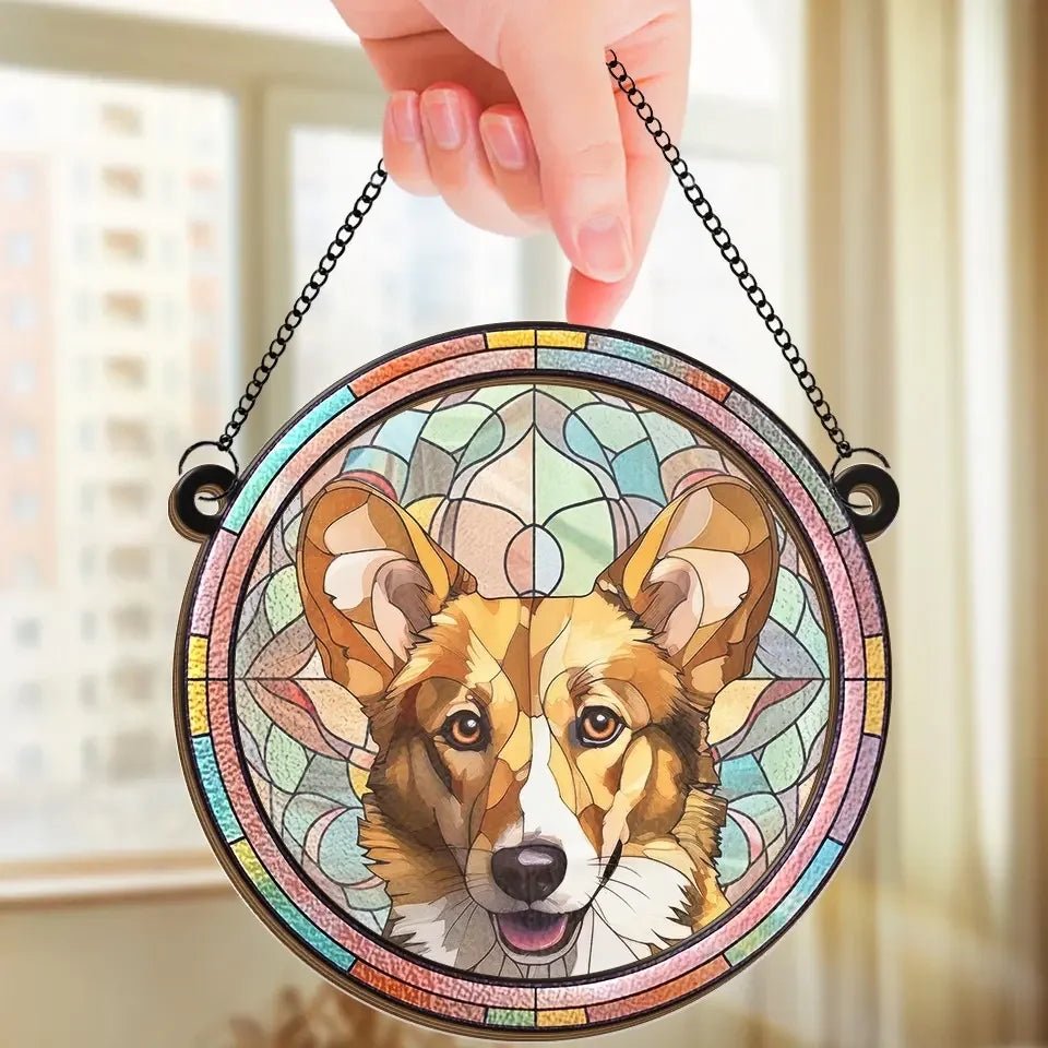 Custom Photo Life Is Simply Better With A Furry Friend Around - Memorial Personalized Window Hanging Suncatcher Ornament - Christmas Gift, Sympathy Gift For Pet Owners, Pet Lovers 665633 - DiyGiftly