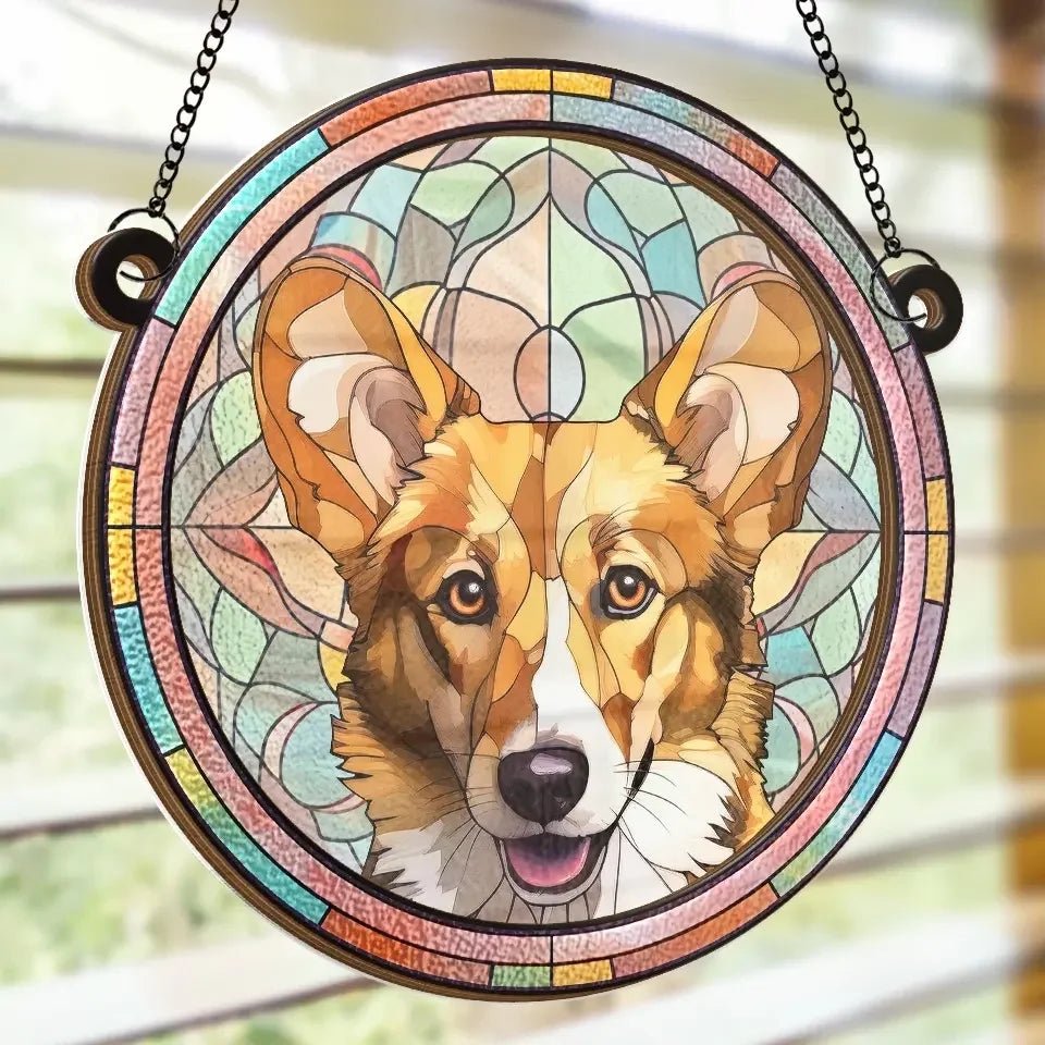 Custom Photo Life Is Simply Better With A Furry Friend Around - Memorial Personalized Window Hanging Suncatcher Ornament - Christmas Gift, Sympathy Gift For Pet Owners, Pet Lovers 665633 - DiyGiftly