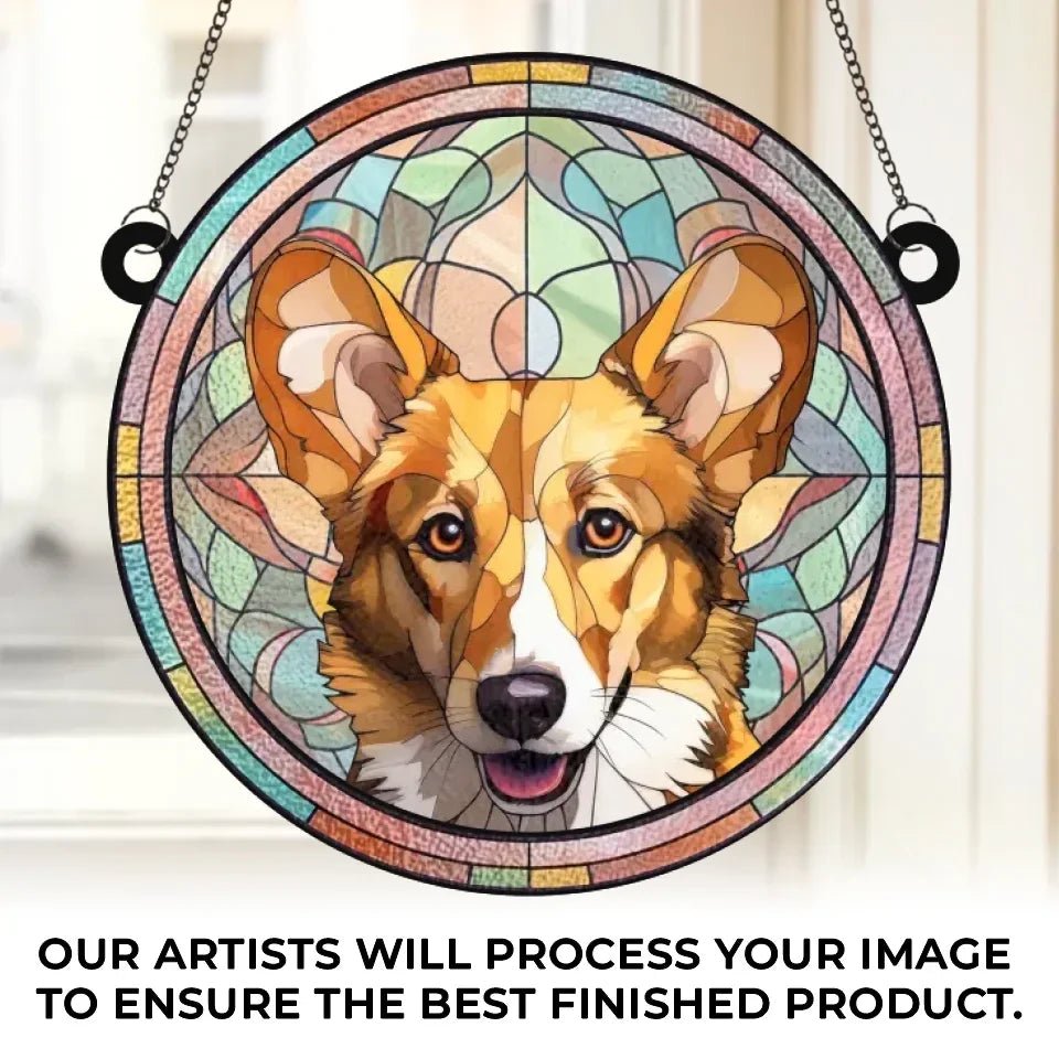 Custom Photo Life Is Simply Better With A Furry Friend Around - Memorial Personalized Window Hanging Suncatcher Ornament - Christmas Gift, Sympathy Gift For Pet Owners, Pet Lovers 665633 - DiyGiftly