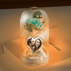 Custom Photo Light Up Eternal Rose In Glass Dome - Personalized Anniversary Wedding Gifts For Husband And Wife, Him And Her - Love In Full Bloom 01618688 - DiyGiftly