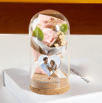 Custom Photo Light Up Eternal Rose In Glass Dome - Personalized Anniversary Wedding Gifts For Husband And Wife, Him And Her - Our Love Shines Forever 02796800 - DiyGiftly