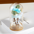 Custom Photo Light Up Eternal Rose In Glass Dome - Personalized Anniversary Wedding Gifts For Husband And Wife, Him And Her - Our Love Shines Forever 02796800 - DiyGiftly