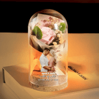Custom Photo Light Up Eternal Rose In Glass Dome - Personalized Anniversary Wedding Gifts For Husband And Wife, Him And Her - You Light Up My World 23891712 - DiyGiftly