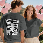 Custom Photo Line Art Style T-shirt Personalized Eyes Shirt for Couple Valentines Gift - DiyGiftly