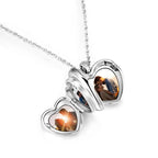 gifts for wife Love Her Always - Heartfelt Gift - Photo Locket Necklace I Love You to The Moon and Back Locket Pendant 4 Phot