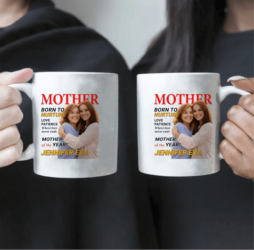 Custom Photo Magazine Cover Mug – Personalized Mother’s Birthday Gift, Mother Appreciation Present with Custom Picture & Name – A Heartwarming Keepsake That Reminds Us Life Comes With a Mother 1120389 - DiyGiftly