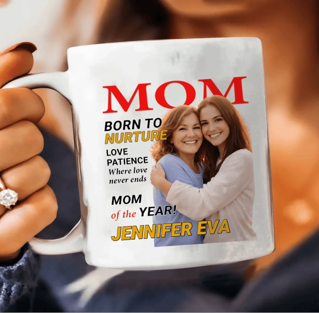 Custom Photo Magazine Cover Mug – Personalized Mother’s Birthday Gift, Mother Appreciation Present with Custom Picture & Name – A Heartwarming Keepsake That Reminds Us Life Comes With a Mother 1120389 - DiyGiftly