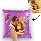 Custom Photo Magic Sequin Pillowcase Cover Only (Insert Not Included) – Multiple Colors - DiyGiftly