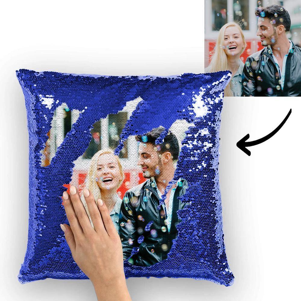 Custom Photo Magic Sequin Pillowcase Cover Only (Insert Not Included) – Multiple Colors - DiyGiftly