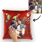 Custom Photo Magic Sequin Pillowcase Cover Only (Insert Not Included) – Multiple Colors - DiyGiftly