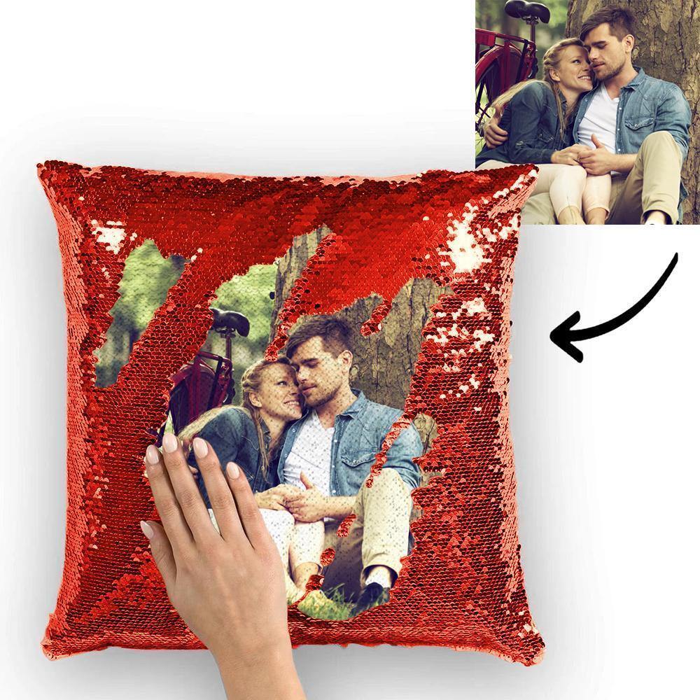 Custom Photo Magic Sequin Pillowcase Cover Only (Insert Not Included) – Multiple Colors - DiyGiftly