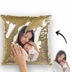 Custom Photo Magic Sequin Pillowcase Cover Only (Insert Not Included) – Multiple Colors - DiyGiftly