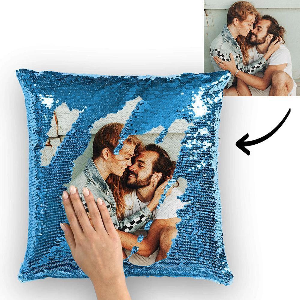 Custom Photo Magic Sequin Pillowcase Cover Only (Insert Not Included) – Multiple Colors - DiyGiftly