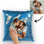 Custom Photo Magic Sequin Pillowcase Cover Only (Insert Not Included) – Multiple Colors - DiyGiftly