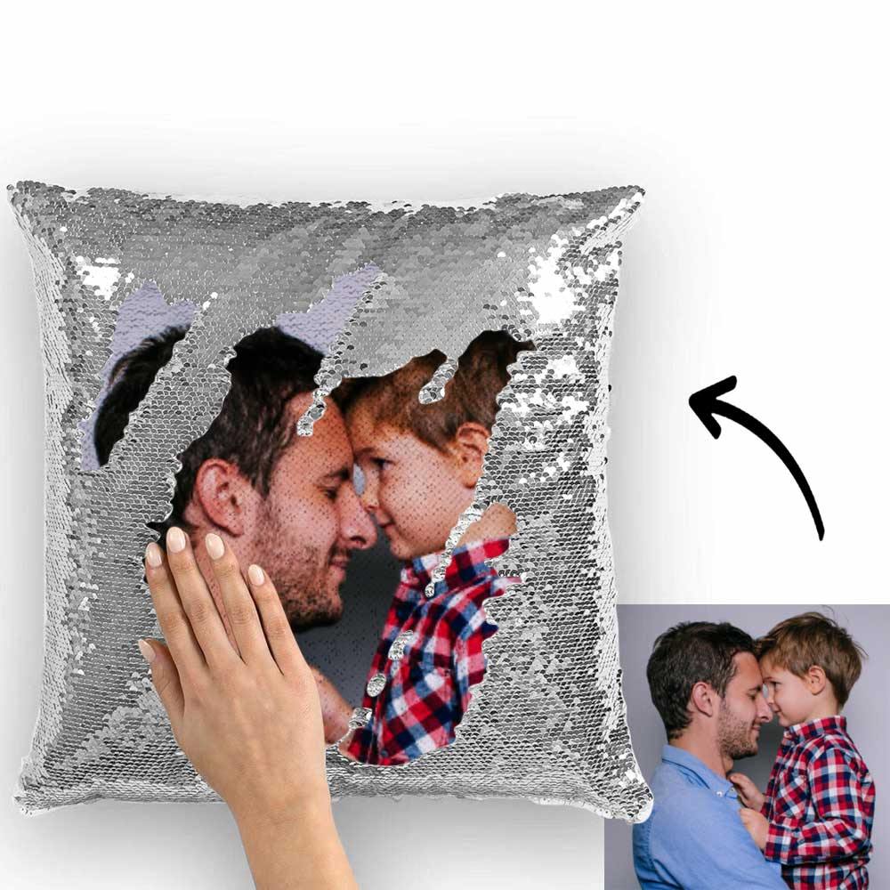 Custom Photo Magic Sequin Pillowcase Cover Only (Insert Not Included) – Multiple Colors - DiyGiftly
