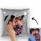 Custom Photo Magic Sequin Pillowcase Cover Only (Insert Not Included) – Multiple Colors - DiyGiftly