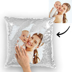 Custom Photo Magic Sequin Pillowcase Cover Only (Insert Not Included) – Multiple Colors - DiyGiftly