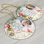Custom Photo Memorial Someone We Love Is In Heaven - Personalized Circle Ceramic Ornament 687062 - DiyGiftly