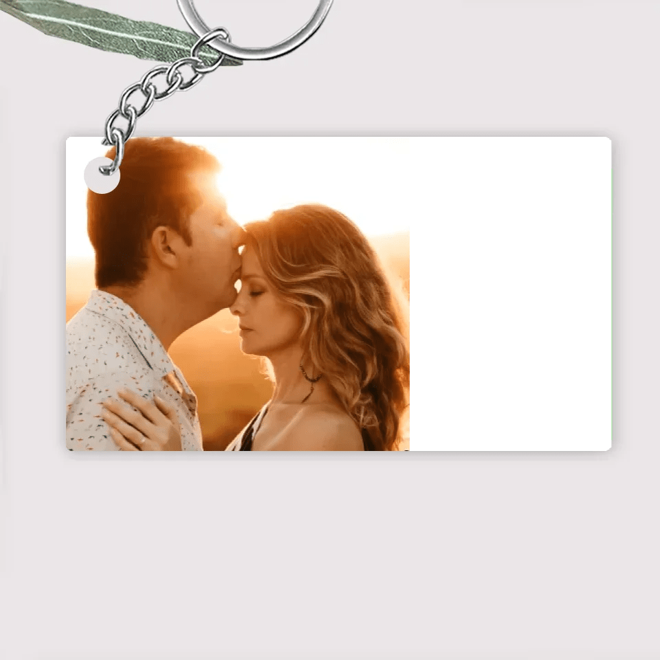 Custom Photo My Favorite Place In All The World Is Next To You - Gift For Couples - Personalized Custom Keychain 736254 - DiyGiftly