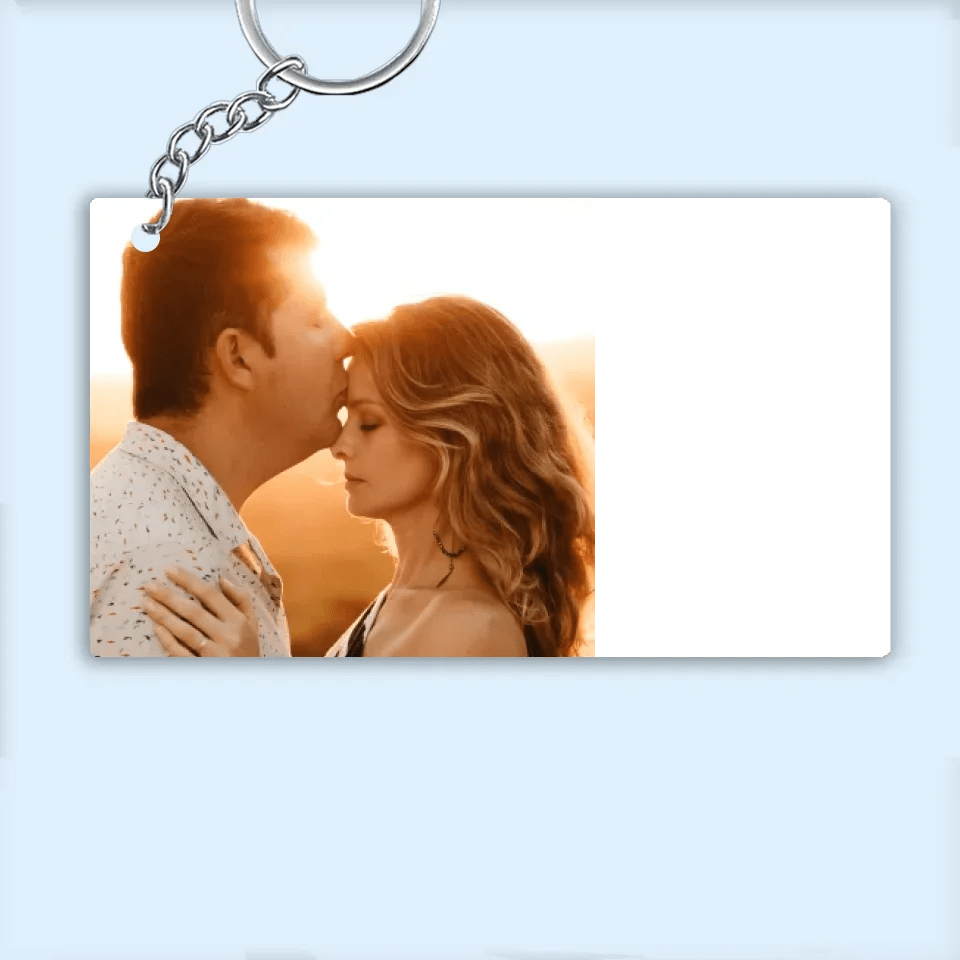 Custom Photo My Favorite Place In All The World Is Next To You - Gift For Couples - Personalized Custom Keychain 736254 - DiyGiftly