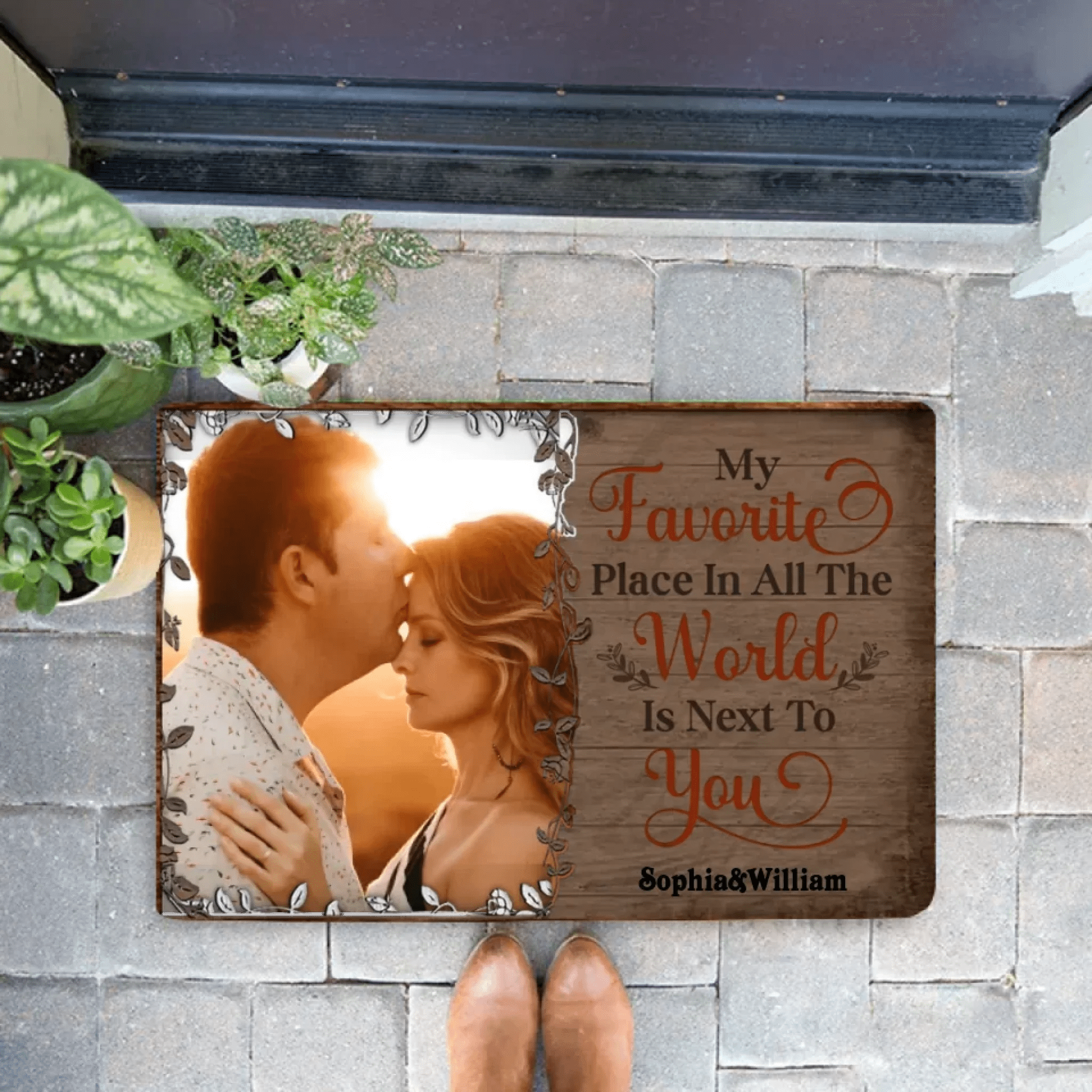 Custom Photo My Favorite Place In All The World Is Next To You - Gift For Couples - Personalized Custom Mat 715457 - D - DiyGiftly