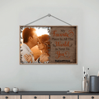 Custom Photo My Favorite Place In All The World Is Next To You - Gift For Couples - Personalized Custom Wooden Plaque 715457 - DiyGiftly
