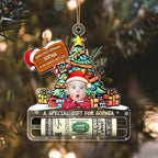 Custom Photo Nice List Santa Christmas Acrylic Money Holder Ornament 692293 - DiyGiftly