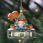 Custom Photo Nice List Santa Christmas Acrylic Money Holder Ornament 692293 - DiyGiftly